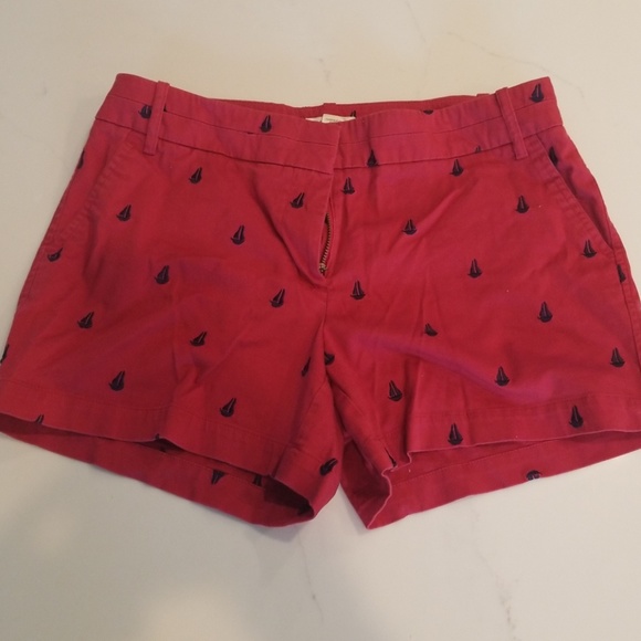 Red Nautical Shorts - Picture 1 of 4